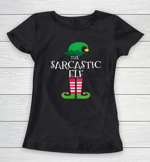 Sarcastic Elf Matching Family Group Christmas Party Pajama Women's T-Shirt