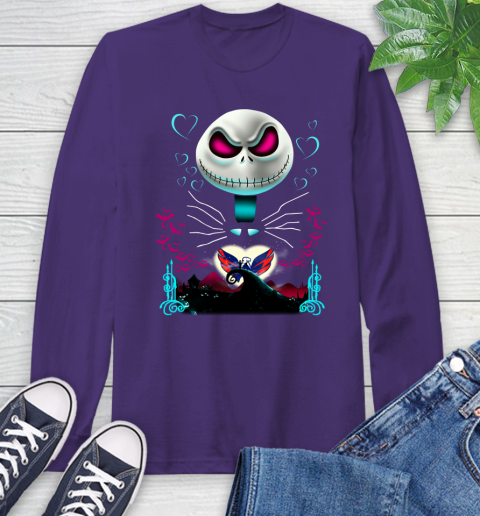 NHL Washington Capitals Jack Skellington Sally The Nightmare Before Christmas Hockey Long Sleeve T-Shirt 5
