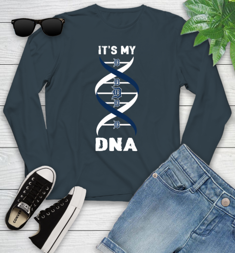 Detroit Tigers MLB Baseball It's My DNA Sports Youth Long Sleeve 9