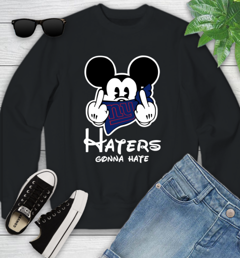 NFL New York Giants Haters Gonna Hate Mickey Mouse Disney Football T Shirt Youth Sweatshirt