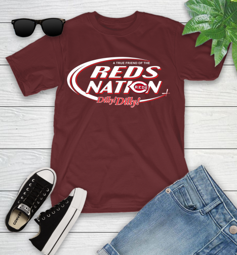 MLB A True Friend Of The Cincinnati Reds Dilly Dilly Baseball Sports Youth T-Shirt 14