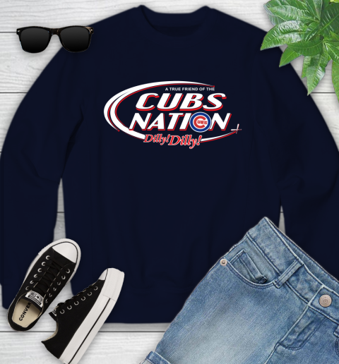MLB A True Friend Of The Chicago Cubs Dilly Dilly Baseball Sports Youth Sweatshirt 2
