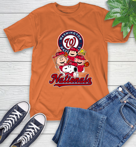 MLB Washington Nationals Snoopy Charlie Brown Woodstock The Peanuts Movie Baseball T Shirt_000 T-Shirt 4