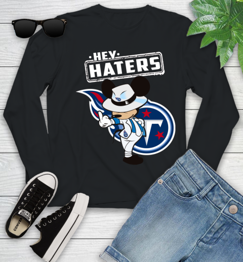 NFL Hey Haters Mickey Football Sports Tennessee Titans Youth Long Sleeve