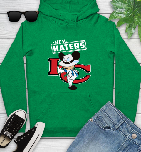 NFL Hey Haters Mickey Football Sports Kansas City Chiefs Youth Hoodie 9