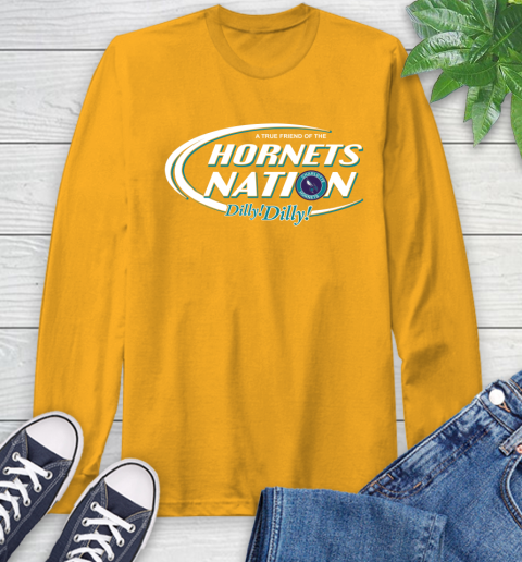 NBA A True Friend Of The Charlotte Hornets Dilly Dilly Basketball Sports Long Sleeve T-Shirt 2
