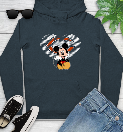 NFL Chicago Bears The Heart Mickey Mouse Disney Football T Shirt_000 Youth Hoodie 10