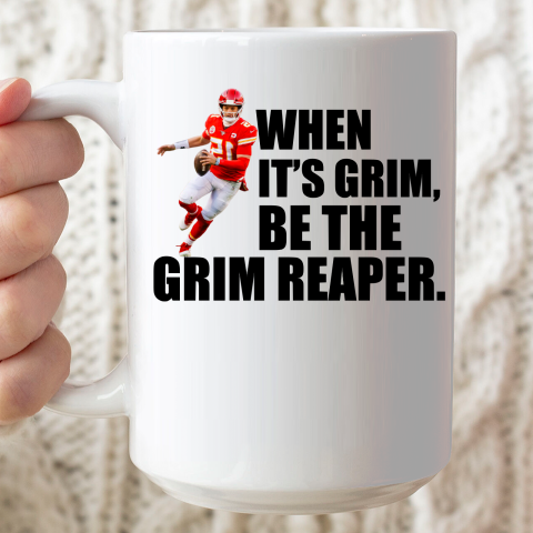 Patrick Mahomes Chiefs Grim Reaper Shirt Ceramic Mug 15oz