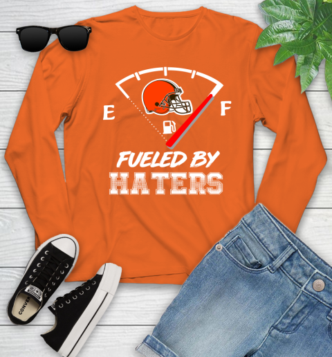 Cleveland Browns NFL Football Fueled By Haters Sports Youth Long Sleeve 3