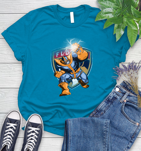 Florida Panthers NHL Hockey Thanos Avengers Infinity War Marvel Women's T-Shirt 10