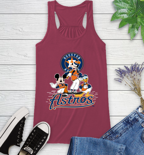 MLB Houston Astros Mickey Mouse Donald Duck Goofy Baseball T Shirt Racerback Tank 7