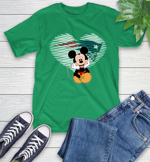 NFL New England Patriots The Heart Mickey Mouse Disney Football T Shirt_000 T-Shirt 7