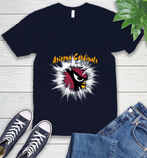 Arizona Cardinals NFL Football Adoring Fan Rip Sports V-Neck T-Shirt 2