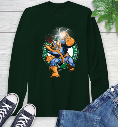 Boston Celtics NBA Basketball Thanos Avengers Infinity War Marvel Long Sleeve T-Shirt 7