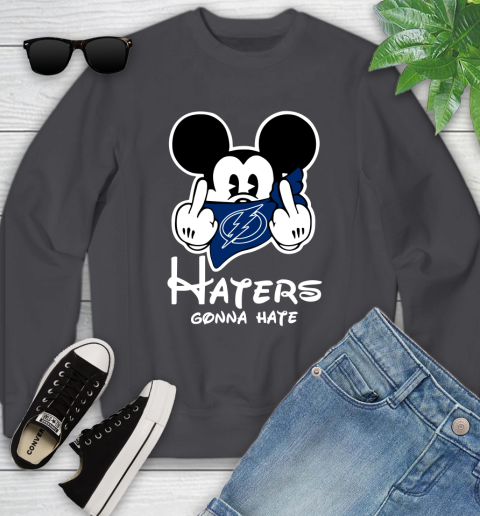 NHL Tampa Bay Lightning Haters Gonna Hate Mickey Mouse Disney Hockey T Shirt Youth Sweatshirt 5