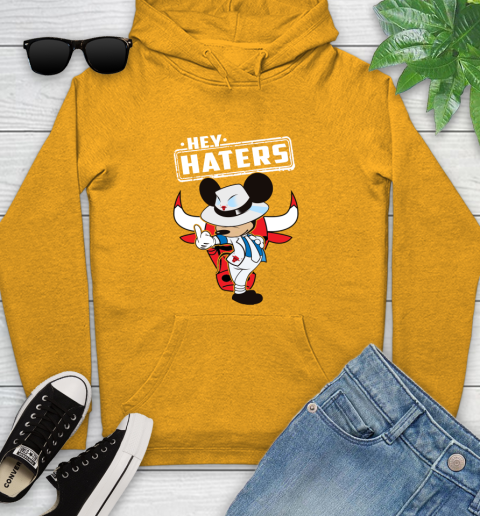 NBA Hey Haters Mickey Basketball Sports Chicago Bulls Youth Hoodie 2