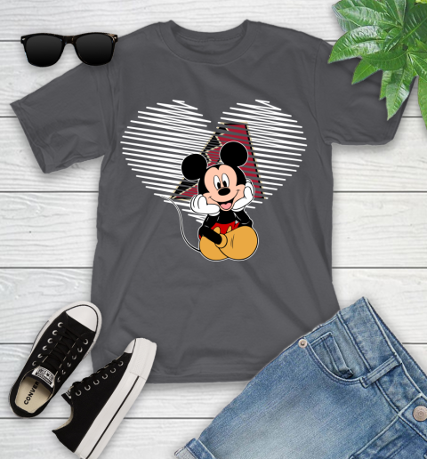 MLB Arizona Diamondbacks The Heart Mickey Mouse Disney Baseball T Shirt_000 Youth T-Shirt 6