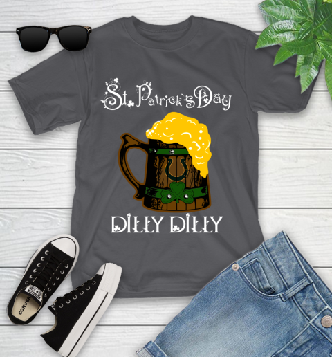 NFL Indianapolis Colts St Patrick's Day Dilly Dilly Beer Football Sports Youth T-Shirt 6