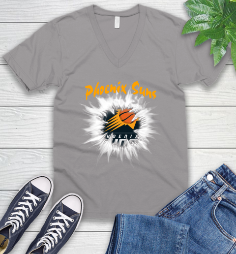 Phoenix Suns NBA Basketball Rip Sports V-Neck T-Shirt 3