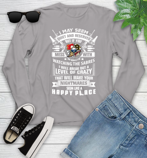Buffalo Sabres NHL Hockey Don't Mess With Me While I'm Watching My Team Sports Youth Long Sleeve 5