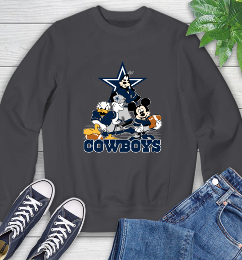 NFL Dallas Cowboys Mickey Mouse Donald Duck Goofy Football Shirt Sweatshirt 6