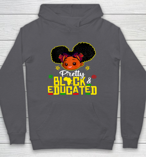 Black Girl, Women Shirt Pretty Black Educated Black Princess Girl Kids Juneteenth Hoodie 4