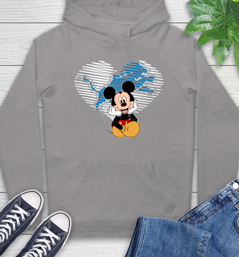 NFL Detroit Lions The Heart Mickey Mouse Disney Football T Shirt_000 Hoodie 6