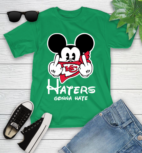 NFL Kansas City Chiefs Haters Gonna Hate Mickey Mouse Disney Football T Shirt_000 Youth T-Shirt 8