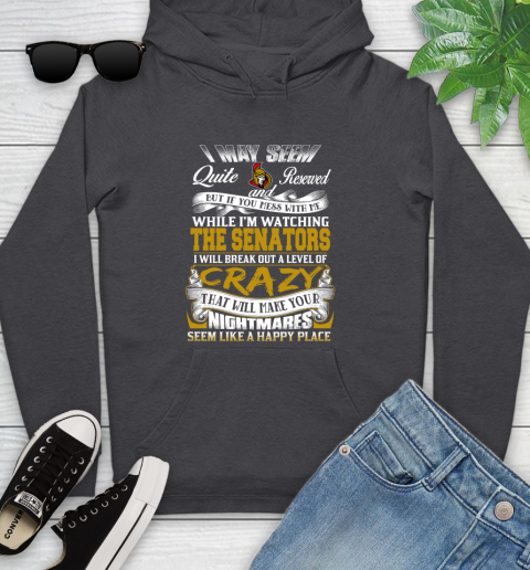 Ottawa Senators NHL Hockey Don't Mess With Me While I'm Watching My Team Youth Hoodie 8