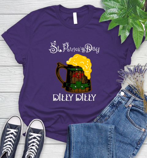 NFL Tampa Bay Buccaneers St Patrick's Day Dilly Dilly Beer Football Sports Women's T-Shirt 4