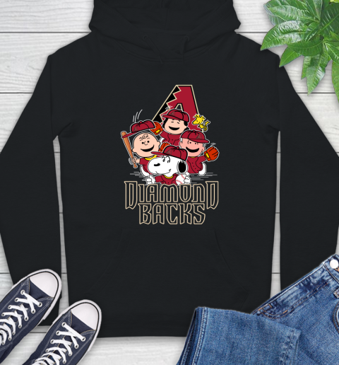 MLB Arizona Diamondbacks Snoopy Charlie Brown Woodstock The Peanuts Movie Baseball T Shirt_000 Hoodie