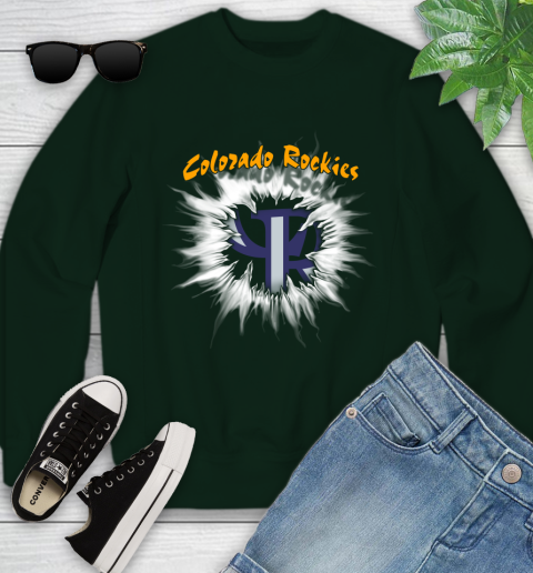 Colorado Rockies MLB Baseball Adoring Fan Rip Sports Youth Sweatshirt 9