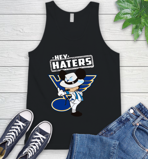 NHL Hey Haters Mickey Hockey Sports St.Louis Blues Tank Top