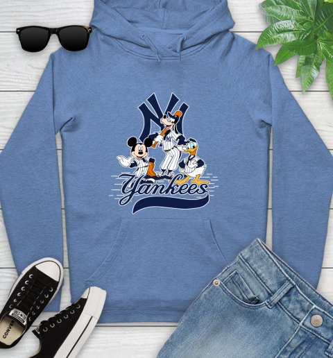 MLB New York Yankees Mickey Mouse Donald Duck Goofy Baseball T Shirt Youth Hoodie 13