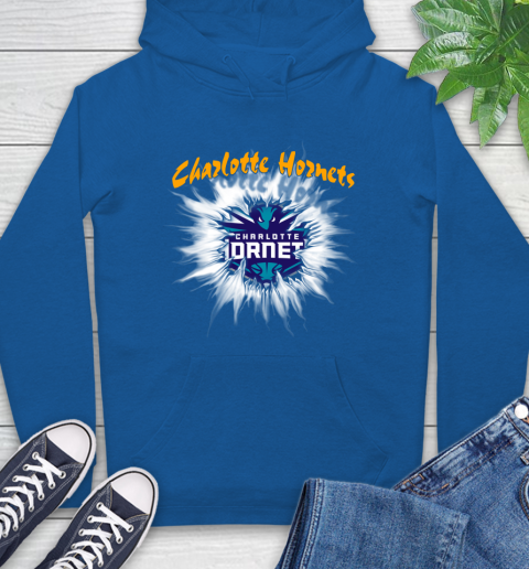 Charlotte Hornets NBA Basketball Rip Sports Hoodie - Image 10