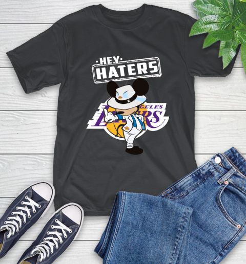 NBA Hey Haters Mickey Basketball Sports Los Angeles Lakers T-Shirt