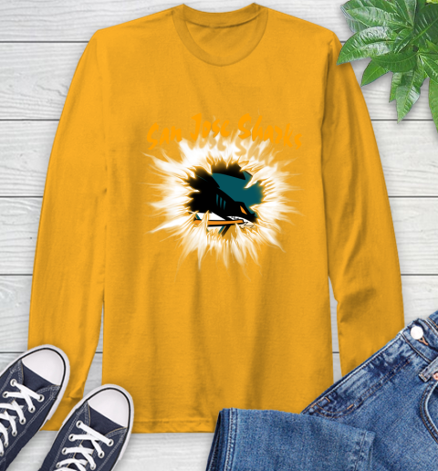 San Jose Sharks NHL Hockey Adoring Fan Rip Sports Long Sleeve T-Shirt 2