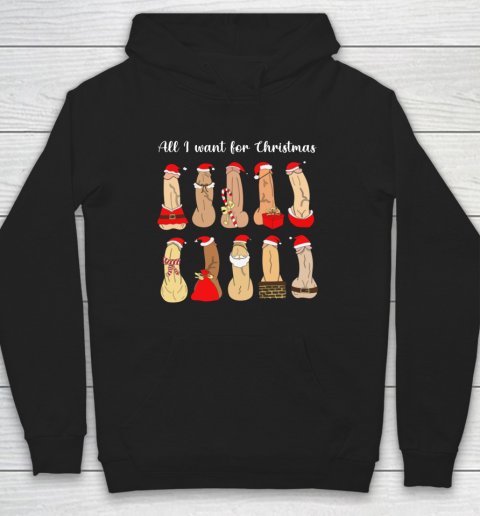 All I Want For Christmas Is Cock Funny Christmas Hoodie