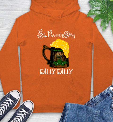 NHL Edmonton Oilers St Patrick's Day Dilly Dilly Beer Hockey Sports Hoodie 4