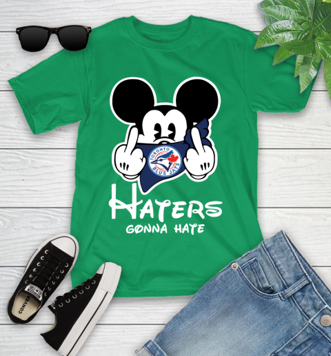 MLB Toronto Blue Jays Haters Gonna Hate Mickey Mouse Disney Baseball T Shirt_000 Youth T-Shirt 8