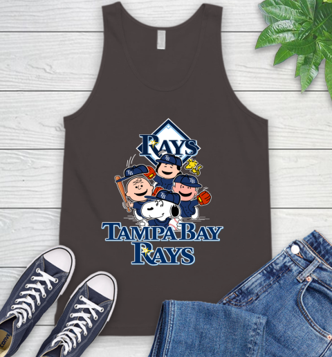 MLB Tampa Bay Rays Snoopy Charlie Brown Woodstock The Peanuts Movie Baseball T Shirt Tank Top 6