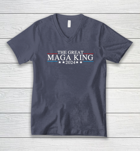 The Great MAGA King Donald Trump 2024 Republicans V-Neck T-Shirt 6