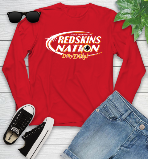NFL A True Friend Of The Washington Redskins Dilly Dilly Football Sports Youth Long Sleeve 11