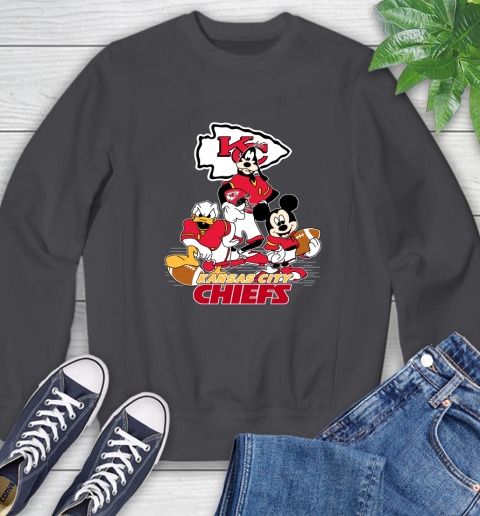 NFL Kansas City Chiefs Mickey Mouse Donald Duck Goofy Football Shirt Sweatshirt 6