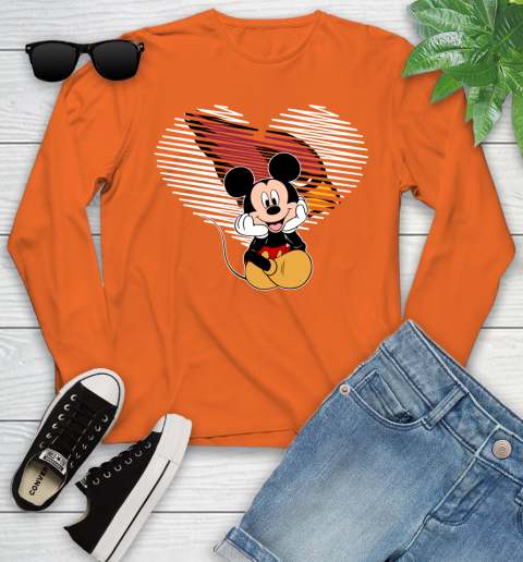 NFL Arizona Cardinals The Heart Mickey Mouse Disney Football T Shirt_000 Youth Long Sleeve 3