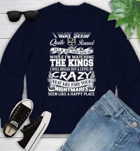 Los Angeles Kings NHL Hockey Don't Mess With Me While I'm Watching My Team Youth Sweatshirt 2