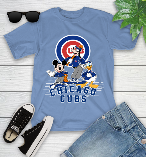 MLB Chicago Cubs Mickey Mouse Donald Duck Goofy Baseball T Shirt Youth T-Shirt 15