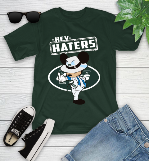 NFL Hey Haters Mickey Football Sports New York Jets Youth T-Shirt 5