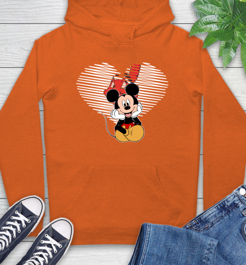 MLB Cleveland Indians The Heart Mickey Mouse Disney Baseball T Shirt_000 Hoodie 4
