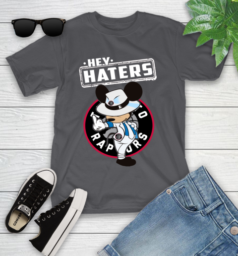 NBA Hey Haters Mickey Basketball Sports Toronto Raptors Youth T-Shirt 6
